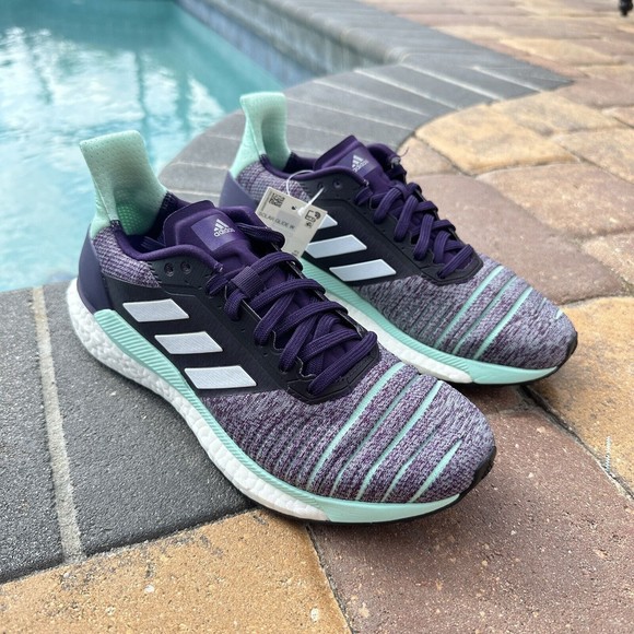 WOMEN'S adidas Solar Glide Grey Clear Mint Running Shoes D97447 - Picture 1 of 9